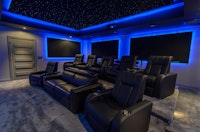 Theater seats and projector